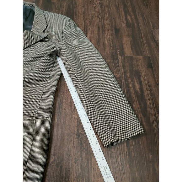 Giorgio Armani Collezioni Wool/Silk 44L Sport Coat Brown Blazer Jacket Geometric - Picture 7 of 10